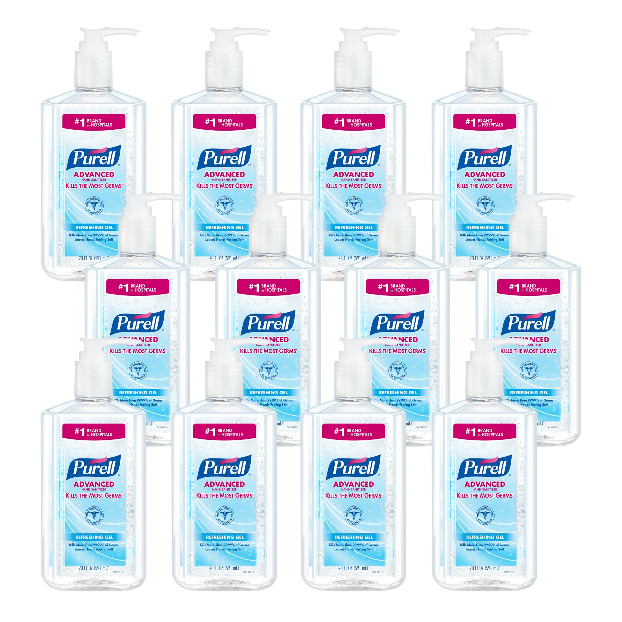 PURELL Advanced Hand Sanitizer refreshing gel bottle with pump for quick sanitizing