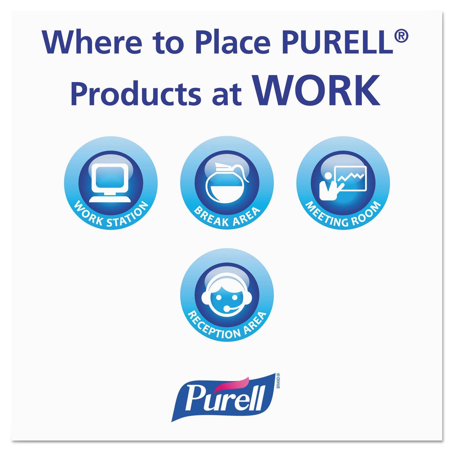 Purell Advanced Hand Sanitizer case of 12 for multiple spaces