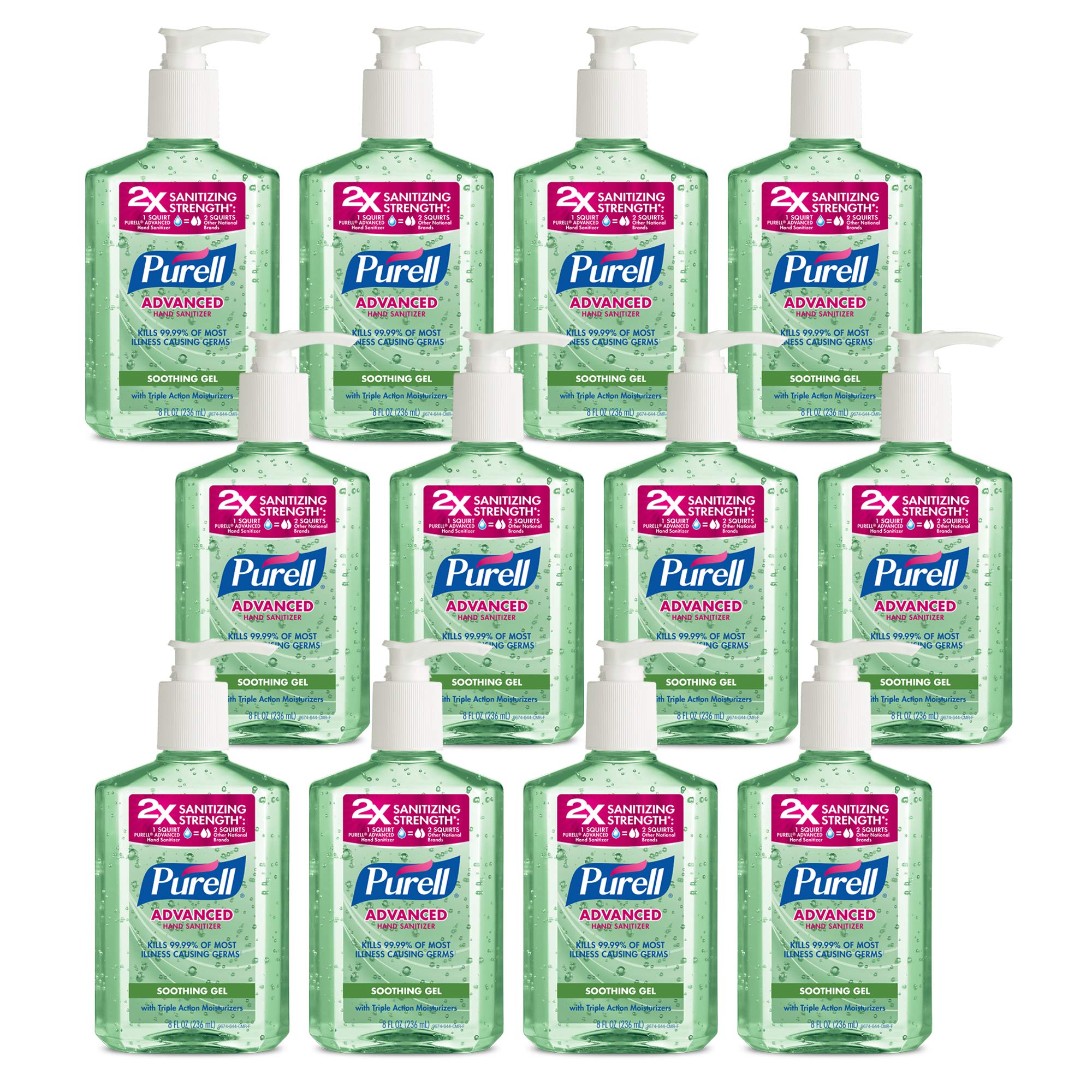 Purell Advanced Hand Sanitizer soothing gel bottle with Aloe—gentle, effective protection for everyday hand hygiene.