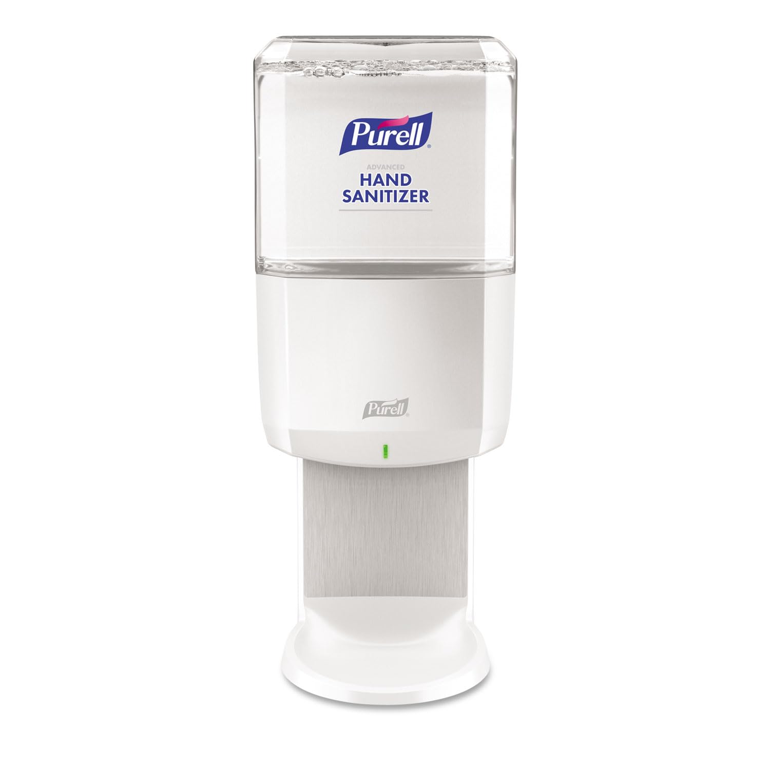 Purell ES8 dispenser white side view highlighting compact design