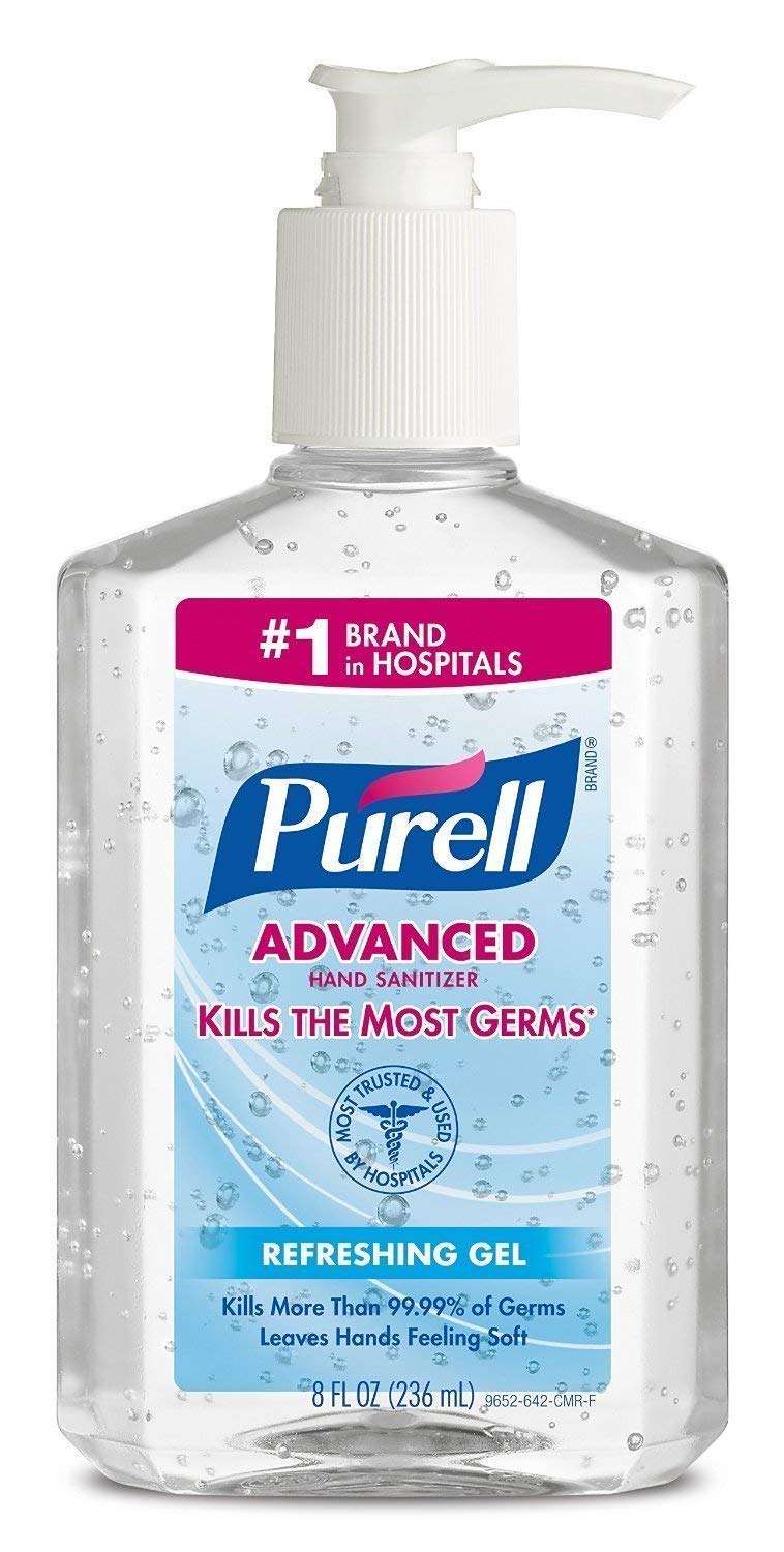 Purell gel desinfectante de manos Original, bomba de 237 ml, uso diario.
