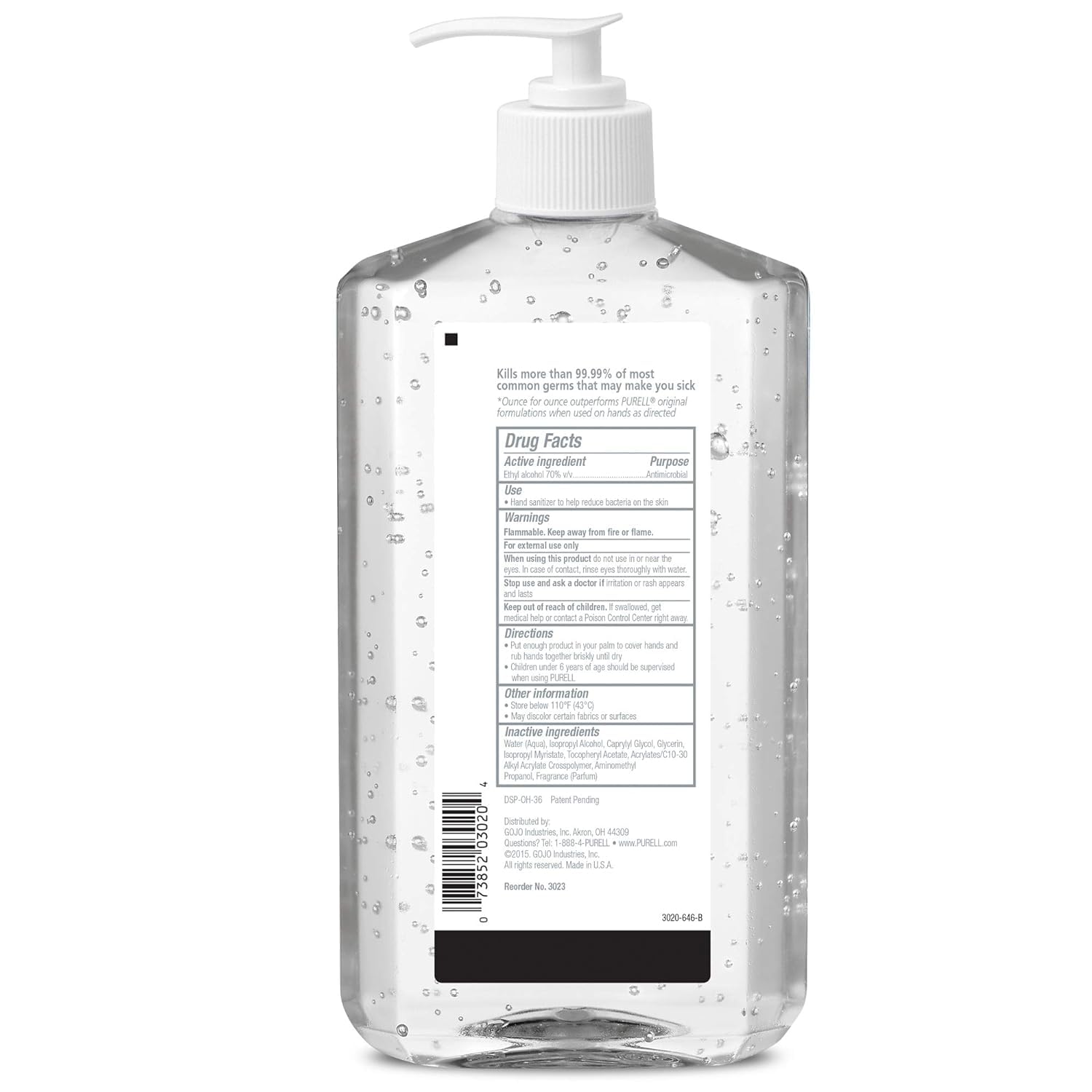 GOJO PURELL branding on label signaling a trusted workplace solution