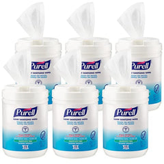 Purell hand sanitizing wipes alcohol formula canister for quick hand hygiene