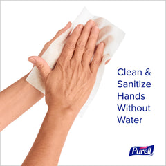 Individually wrapped Purell wipes, easy to stash in pocket or bag.