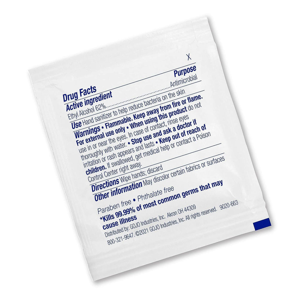 Fragrance-free Purell wipe suitable for sensitive skin.