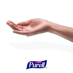 Purell advanced hand sanitizer gel texture with four moisturizers.