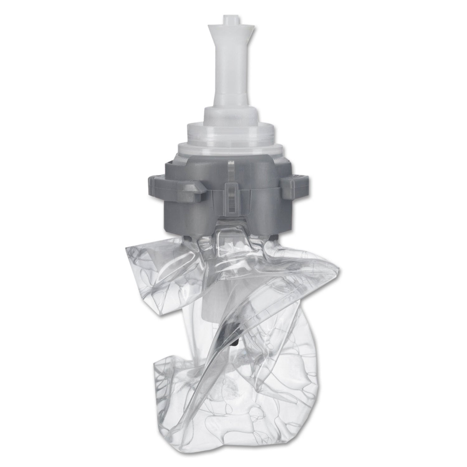 Pouring action of Purell refill into a dispenser for convenient use