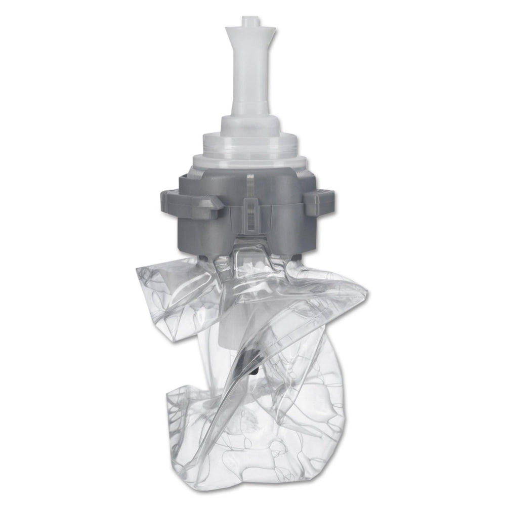 Pouring action of Purell refill into a dispenser for convenient use