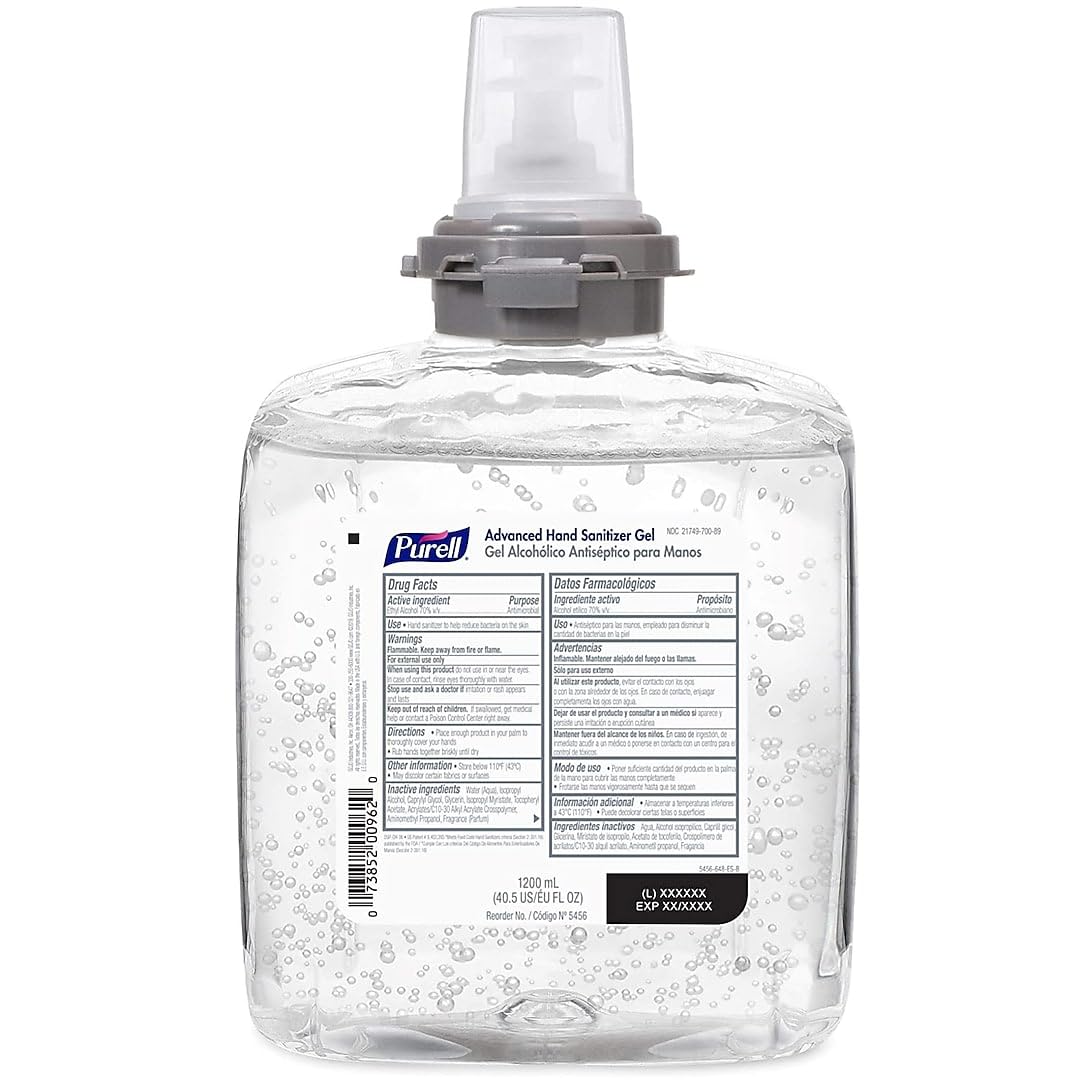 Purell sanitary-sealed refill valve preventing contamination during refills.