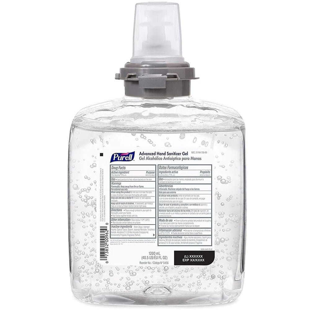 Purell sanitary-sealed refill valve preventing contamination during refills.
