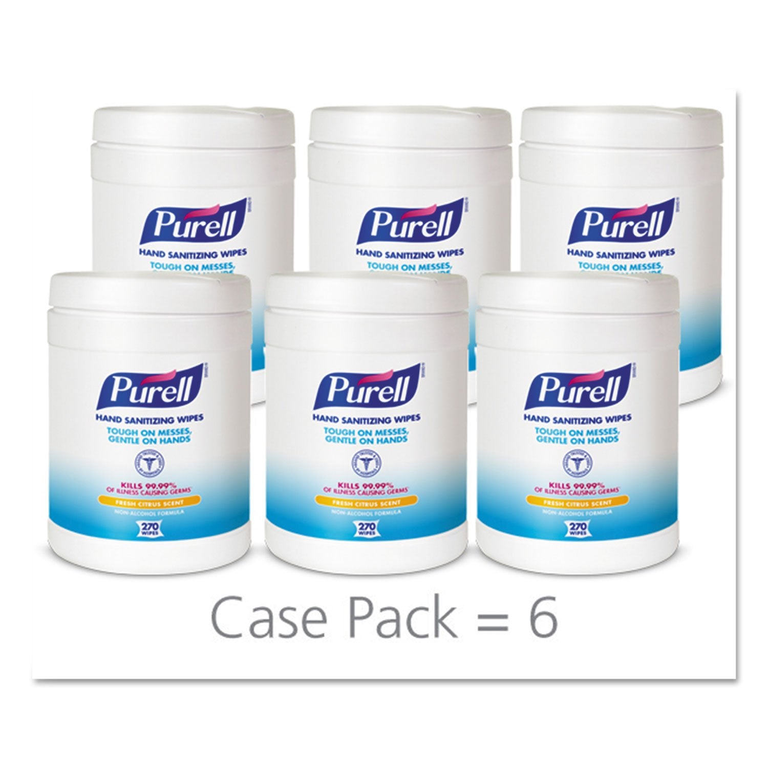 Close-up shows textured wipe and 62% ethyl alcohol ingredient.