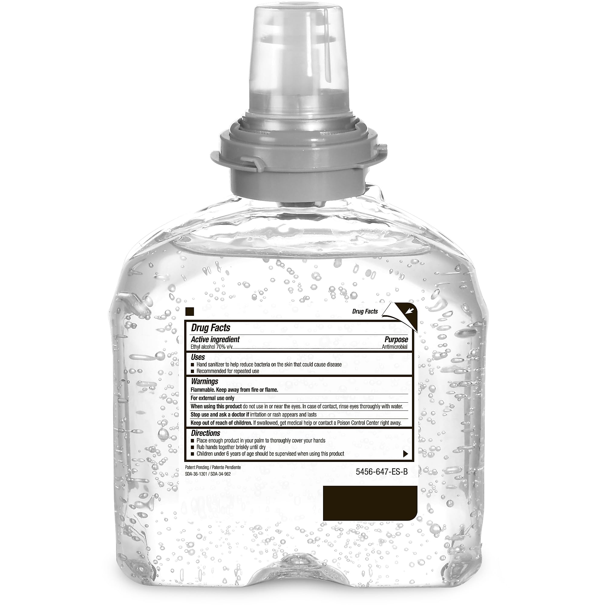 Purell TFX dispenser-compatible refill 1200 mL ready for fast, clean dispensing.