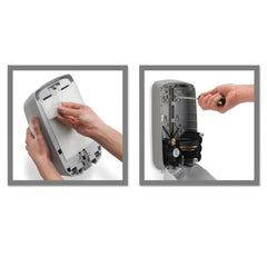 Close-up of Purell foam dispensing showing smooth, even coverage