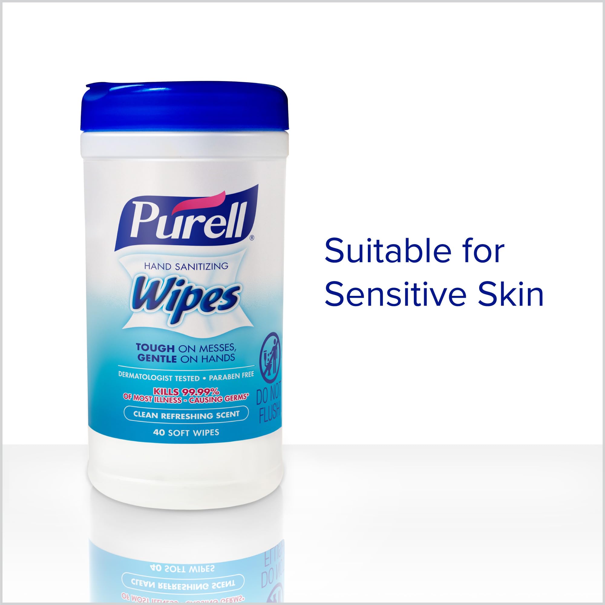 Purell wipes are ideal for home, car, and work environments