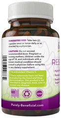 PURELY beneficial RESVERATROL1450 capsules for easy daily antioxidant support