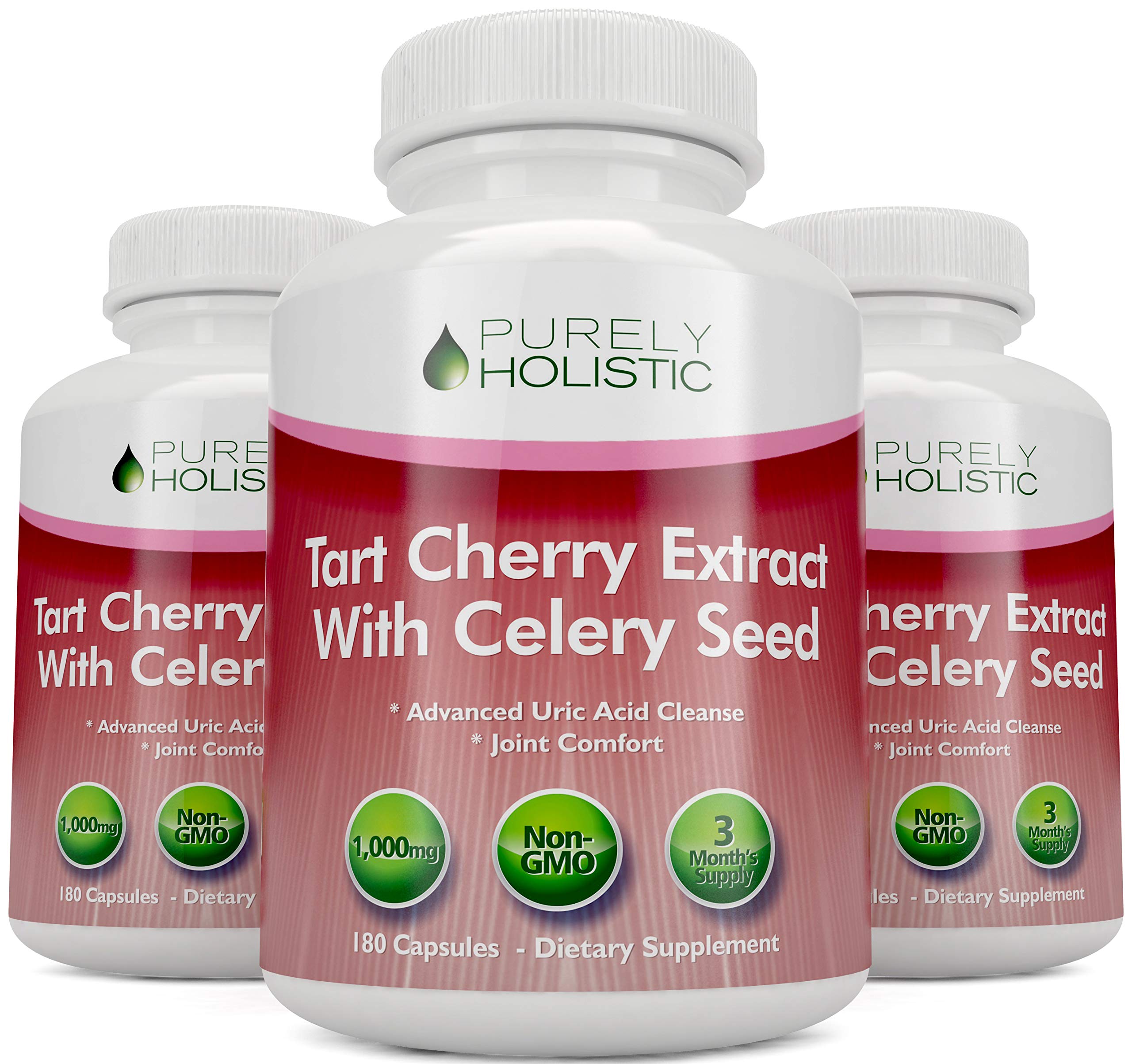 Purely Holistic Celery Seed Extract bottle highlights the 2-in-1 blend.