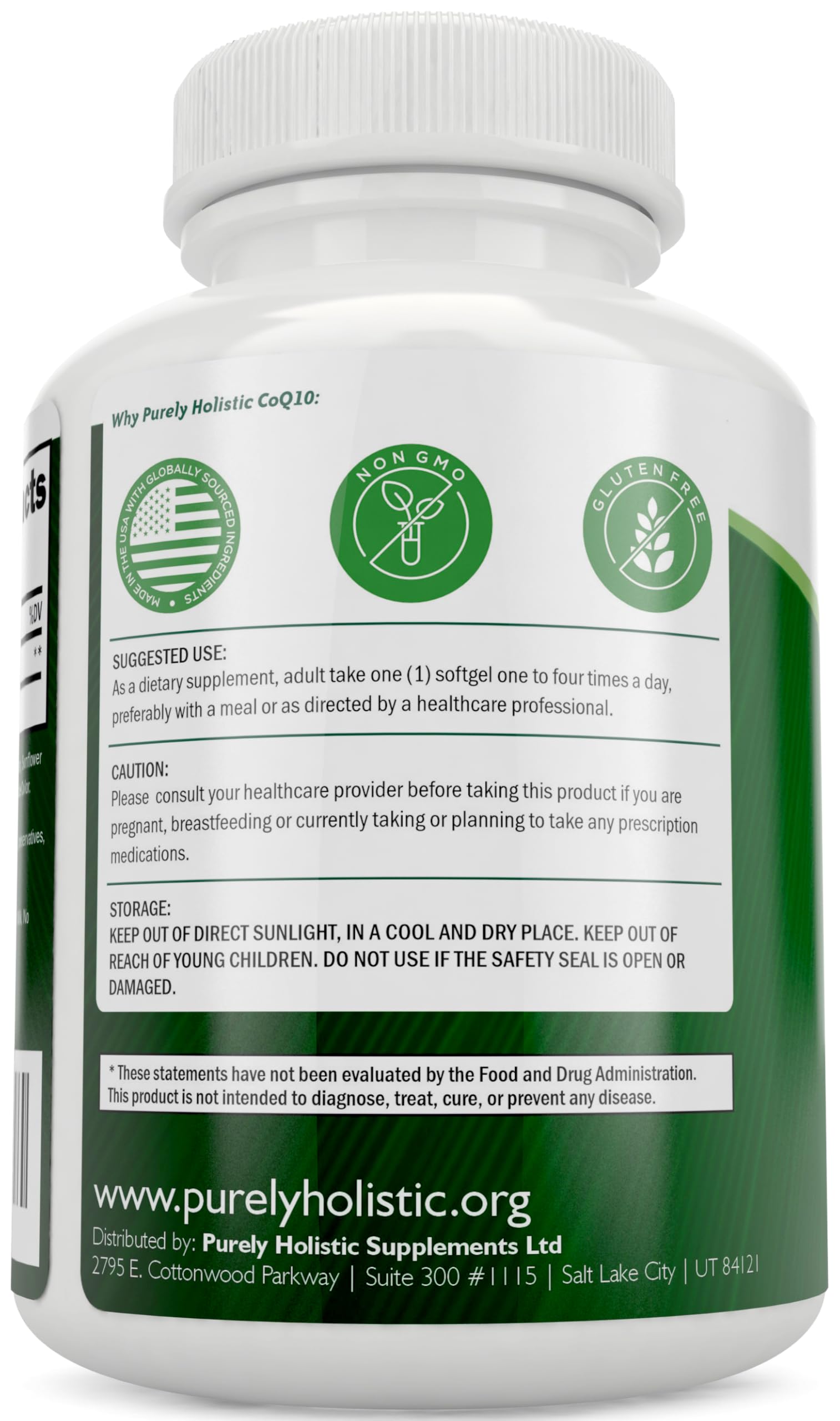 Purely Holistic organic olive oil carrier image for absorption support.