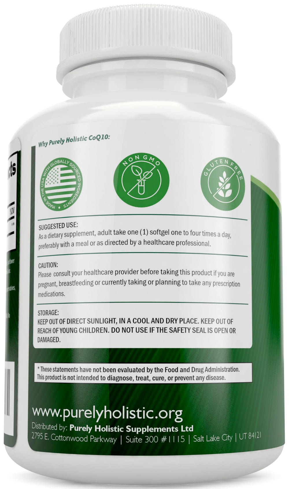 Purely Holistic organic olive oil carrier image for absorption support.