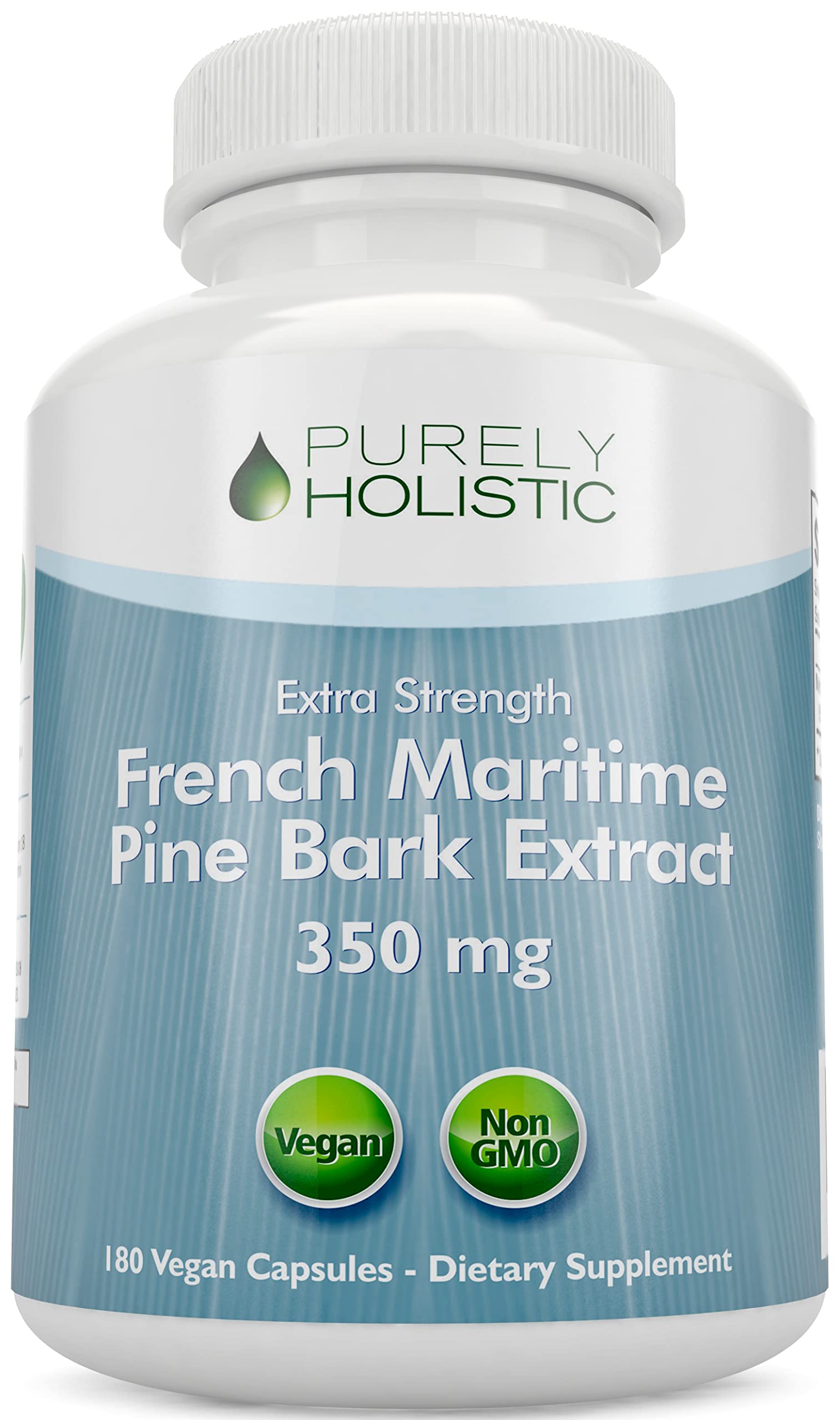 Purely Holistic Pine Bark Extract bottle shown for daily use