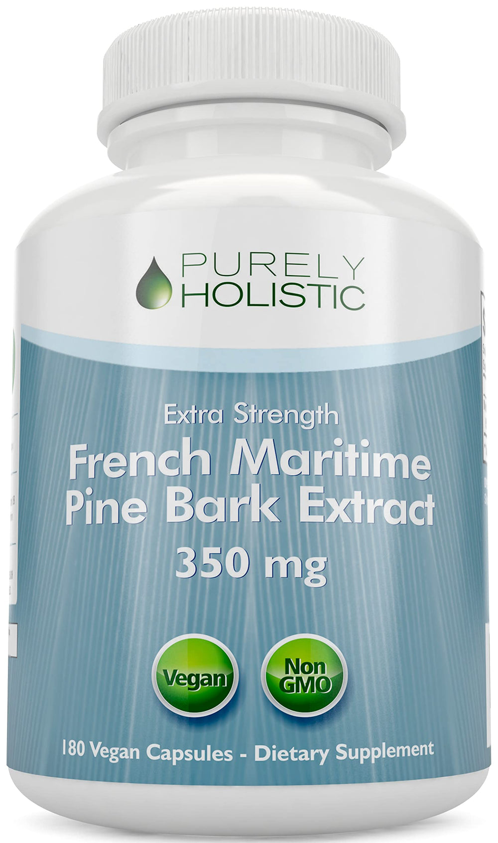 Purely Holistic Pine Bark Extract bottle shown for daily use