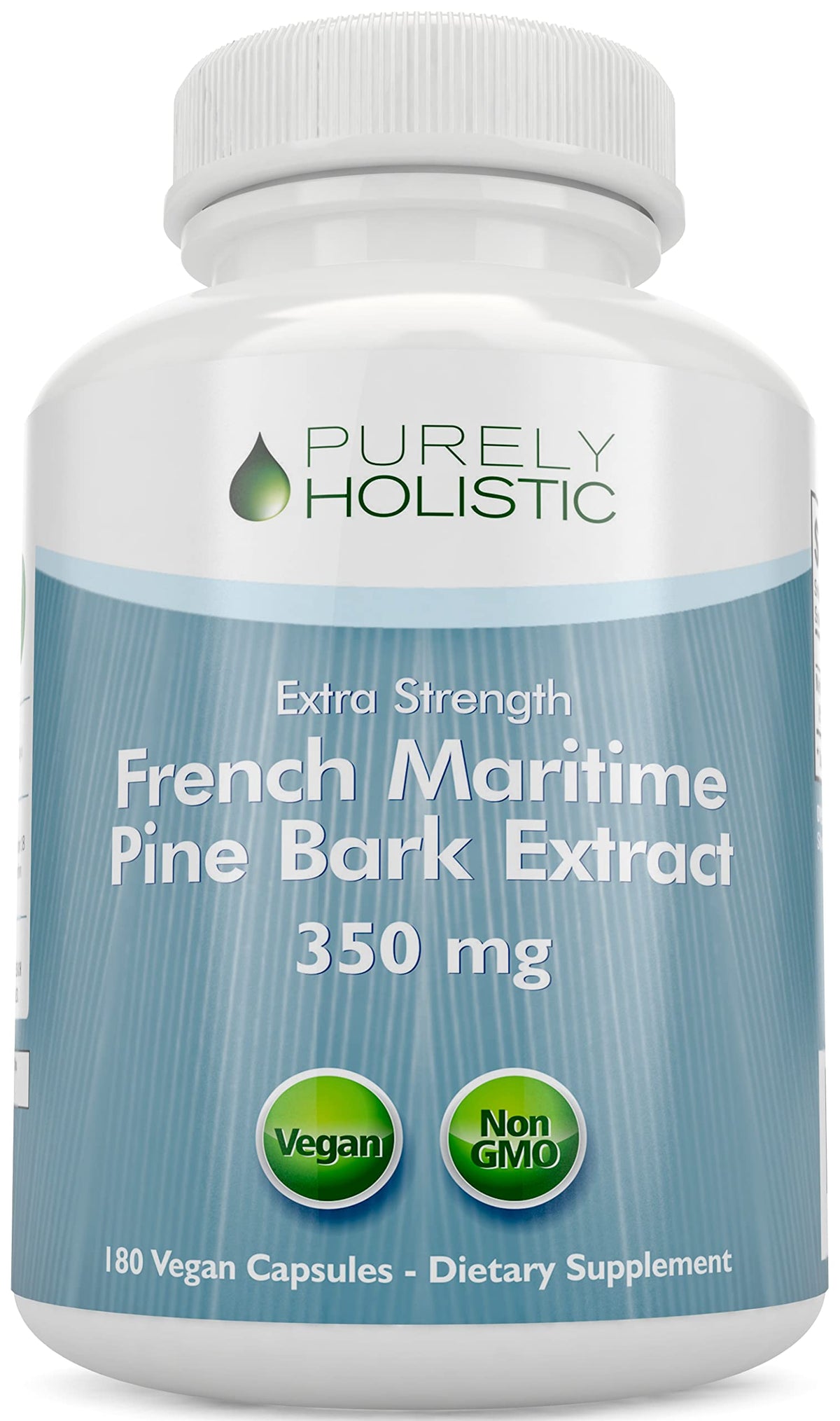 Purely Holistic Pine Bark Extract bottle shown for daily use