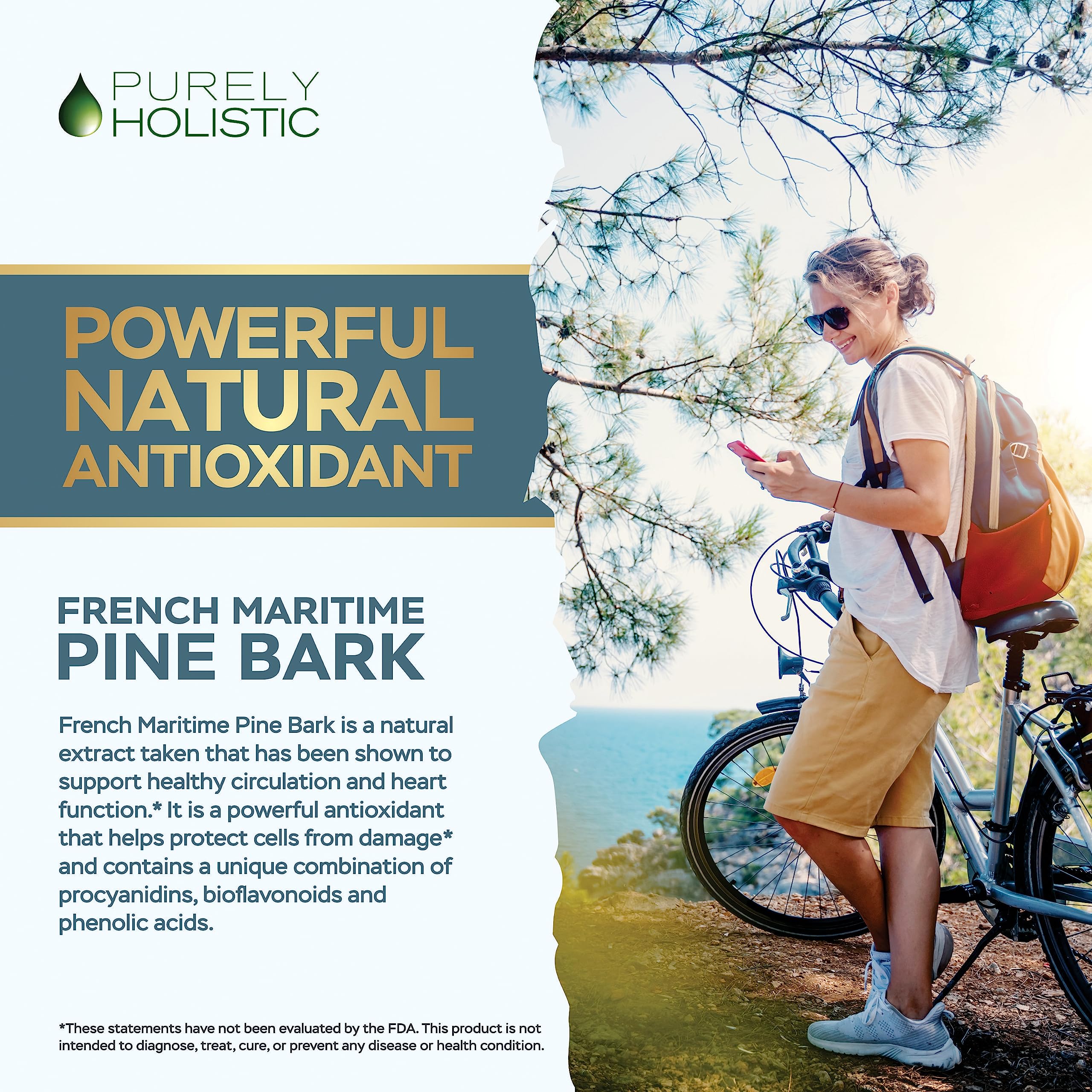 Purely Holistic Pine Bark Extract close‑up of vegan capsules