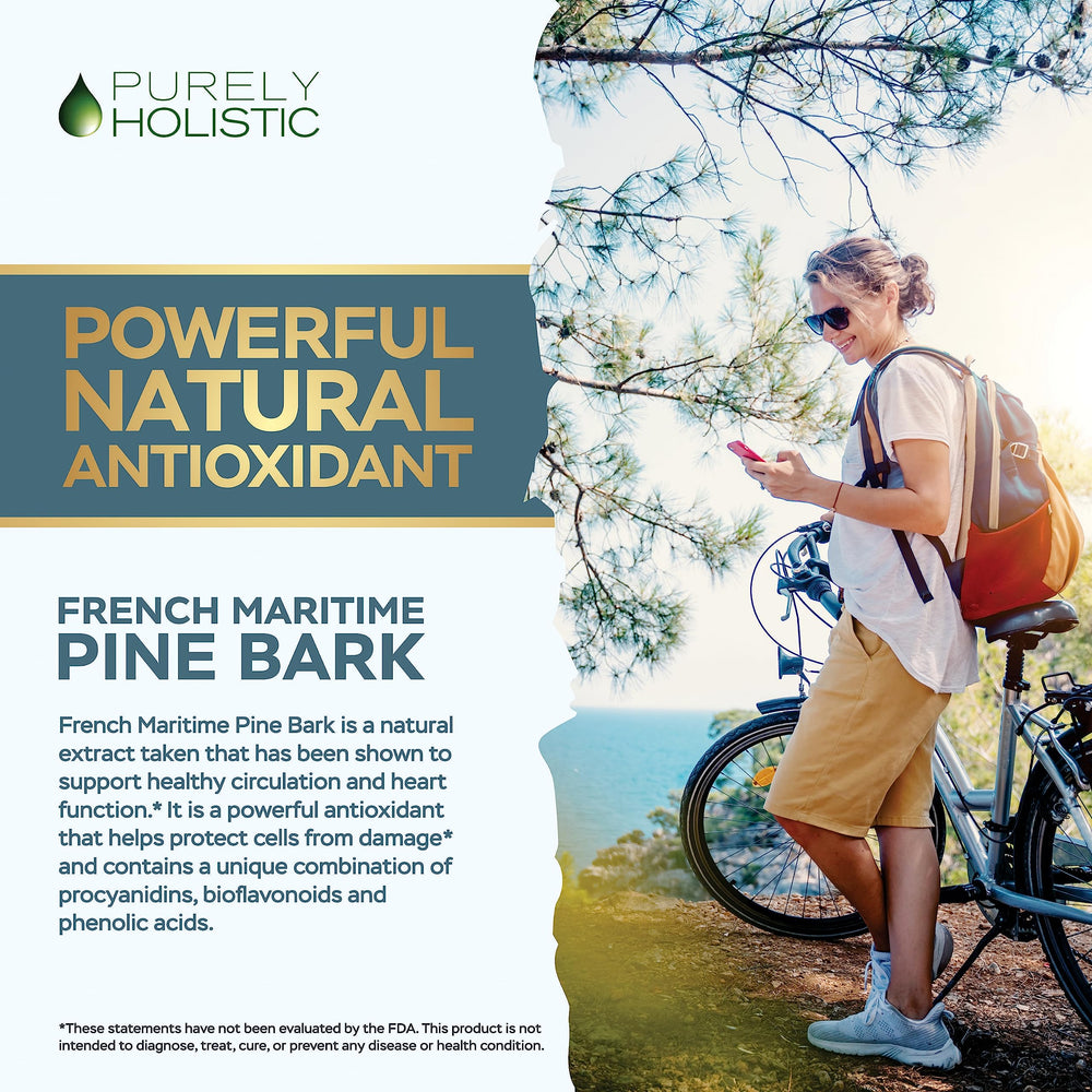 Purely Holistic Pine Bark Extract close‑up of vegan capsules