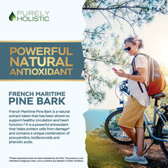 Purely Holistic Pine Bark Extract close‑up of vegan capsules