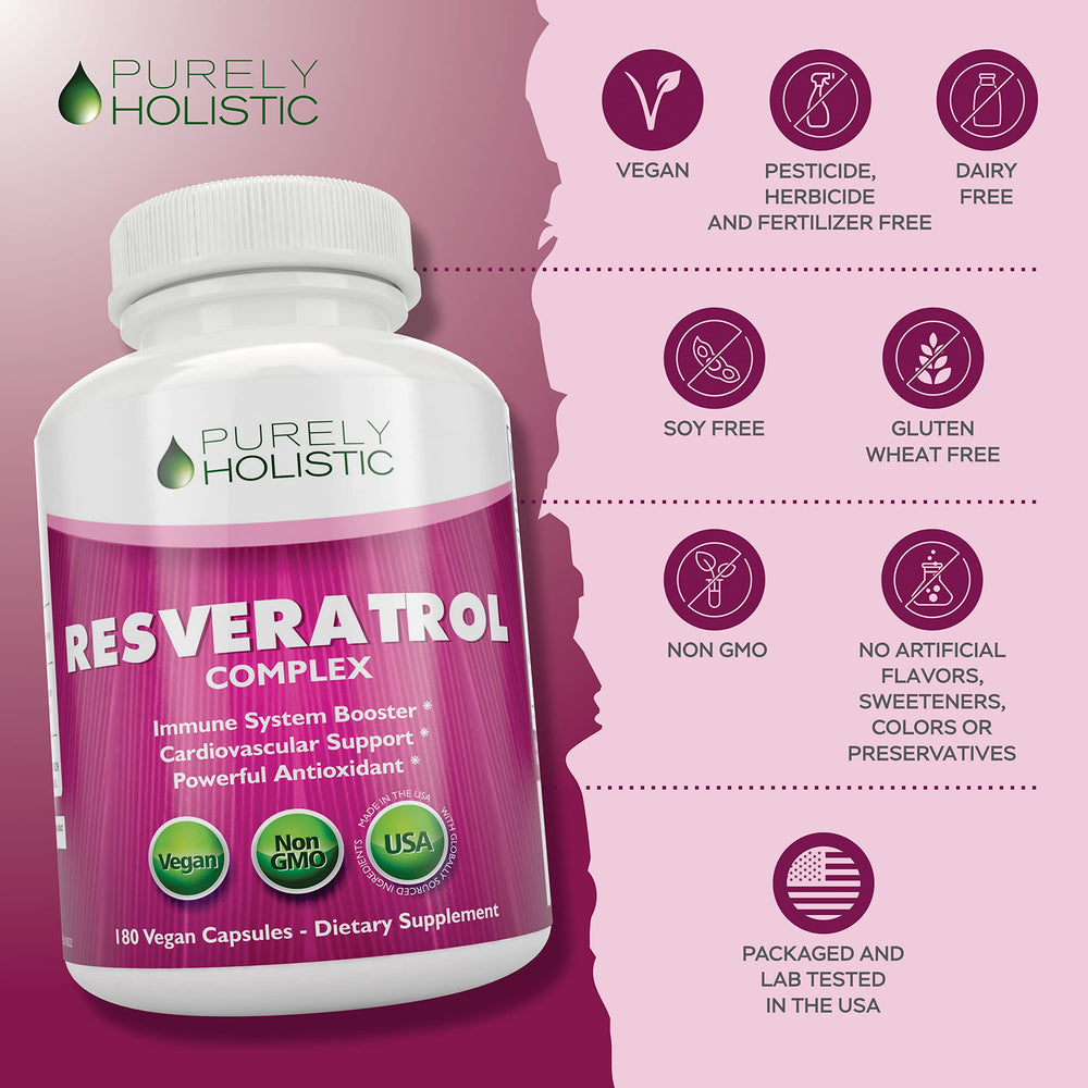 Purely Holistic Resveratrol glass of water for convenient daily intake