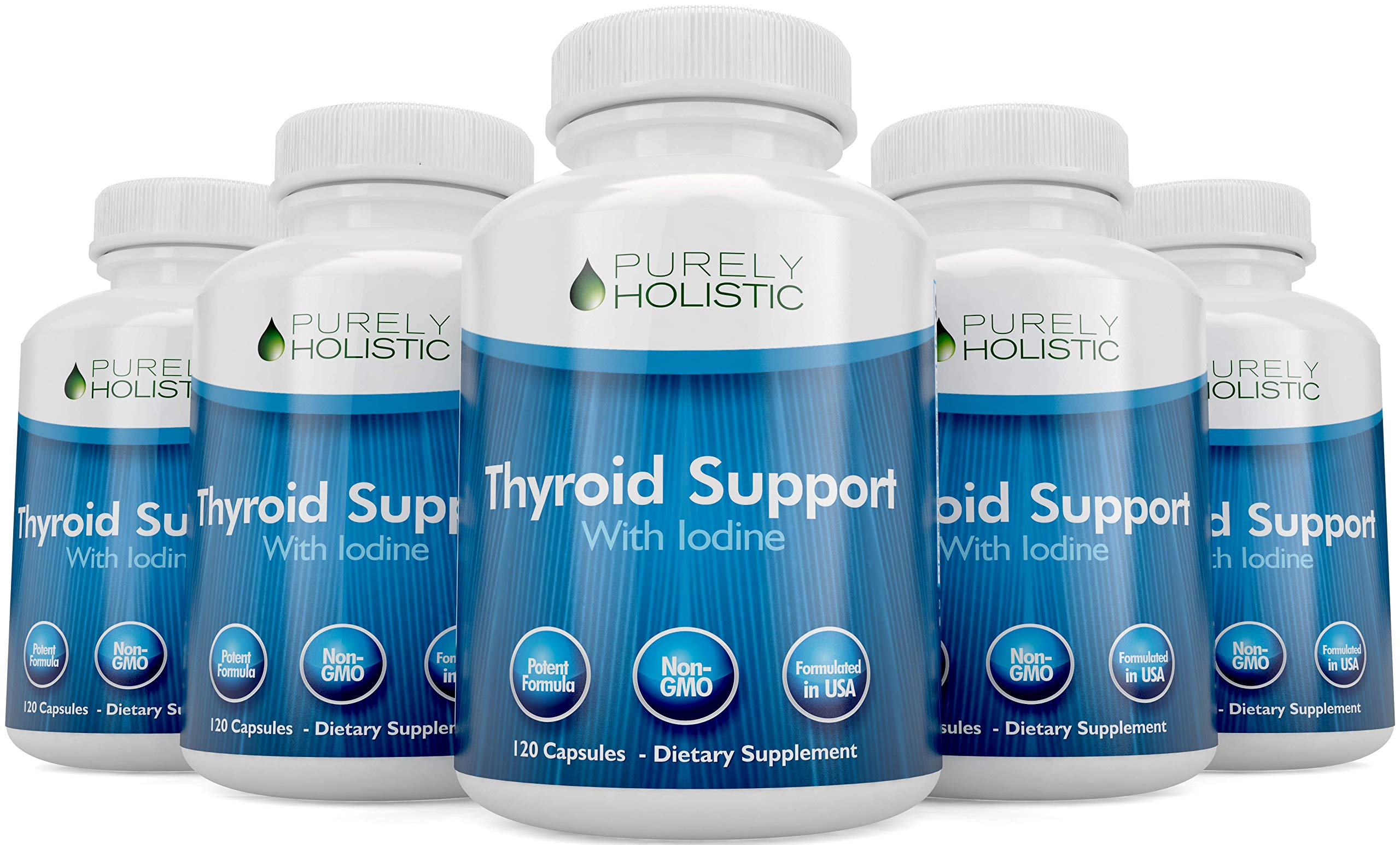 Purely Holistic Thyroid Support kelp and iodine sources visual.