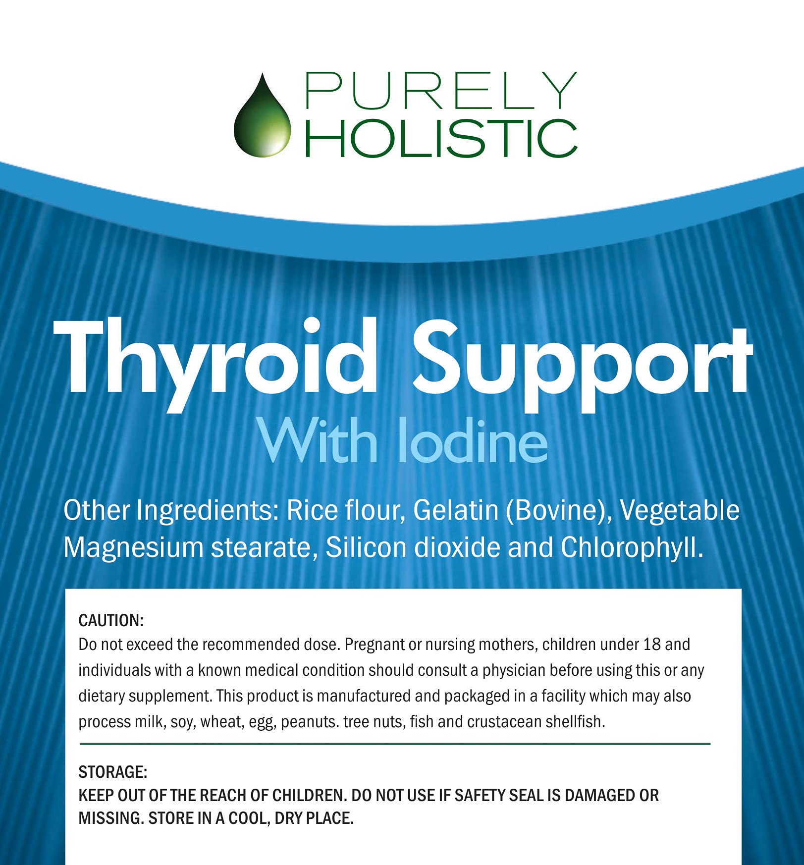 Purely Holistic Thyroid Support women-focused formulation for balanced energy.