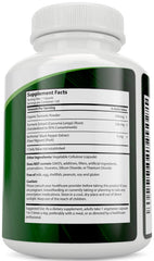 Vegan capsules image communicates allergen-free, GMO-free formulation.