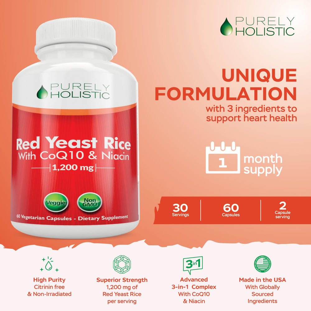 Purely Holistic vegetarian capsules ready for daily use in a bottle.