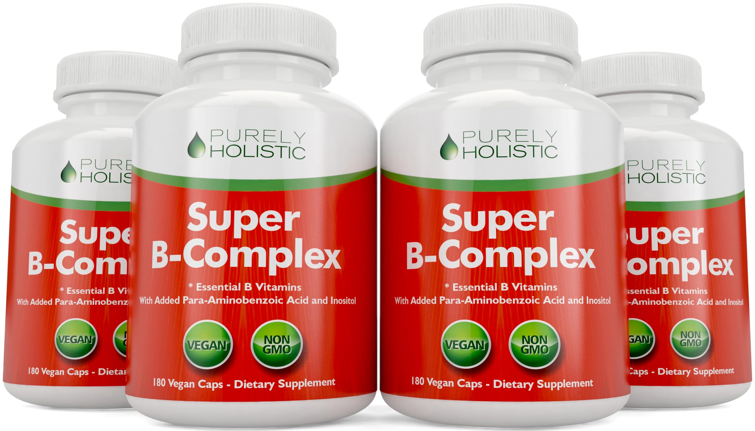 Capsules neatly aligned, suggesting a consistent daily routine with Purely Holistic B Complex.