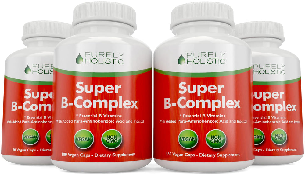 Capsules neatly aligned, suggesting a consistent daily routine with Purely Holistic B Complex.
