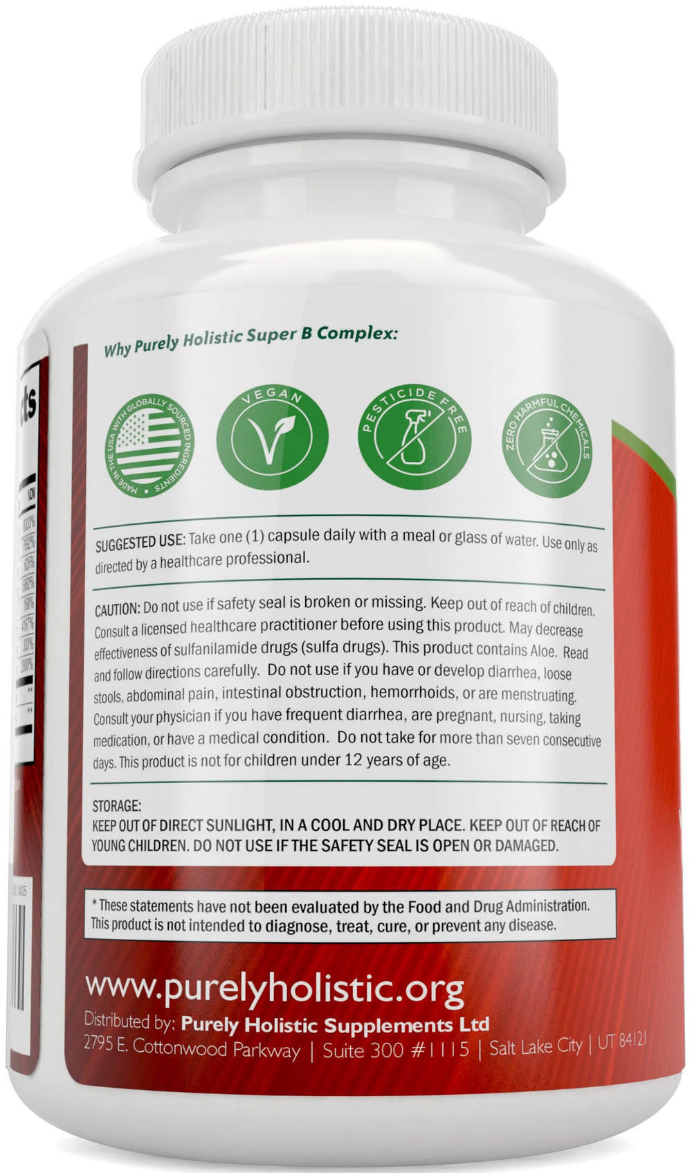 Packaging highlights 6-month supply and full B vitamin spectrum for ongoing support.