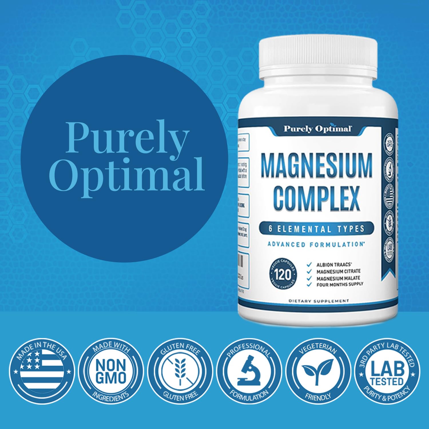Purely Optimal Magnesium Complex sleep scene suggests a smoother evening routine.