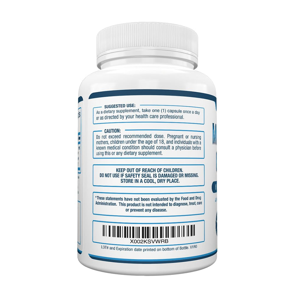 Purely Optimal Magnesium Complex label highlights non-GMO, vegan-friendly formulation for gentle digestion.