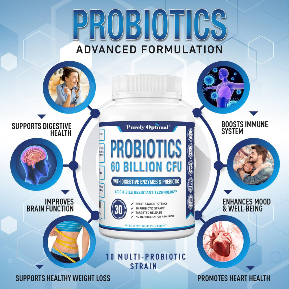 Purely Optimal Organic Prebiotic Complex packaging highlights gut nourishment