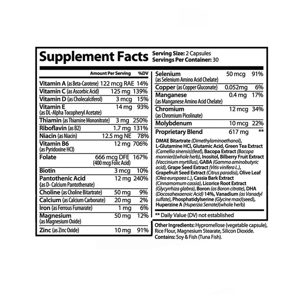 Close-up of Cognifen capsules highlighting DHA and choline benefits.