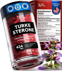 PureNutra Organic Turkesterone capsules bottle for enhanced workout stamina and recovery.