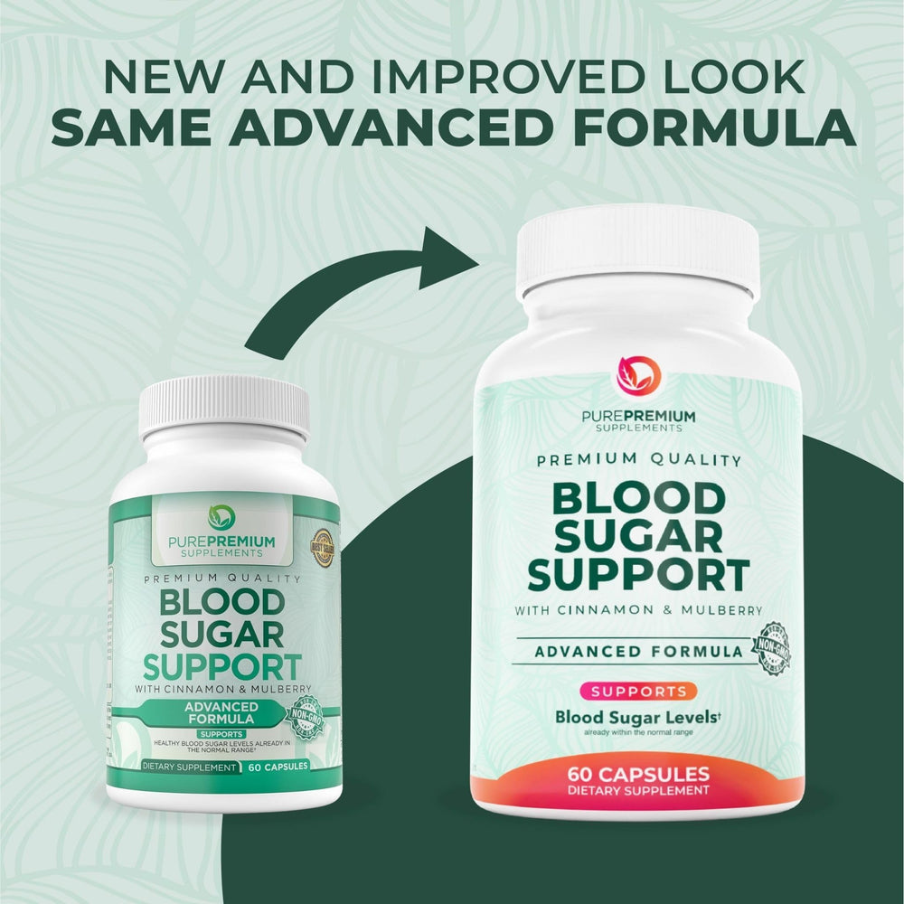 Icon-style visuals of PurePremium's 20-ingredient blend, including cinnamon and chromium.