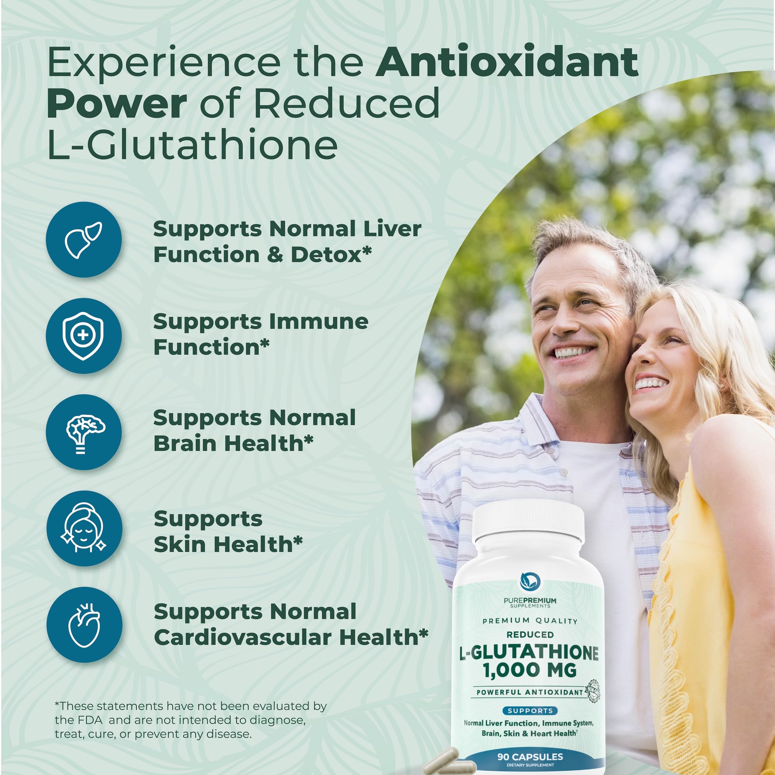 PurePremium bottle highlights detox support for normal liver function.
