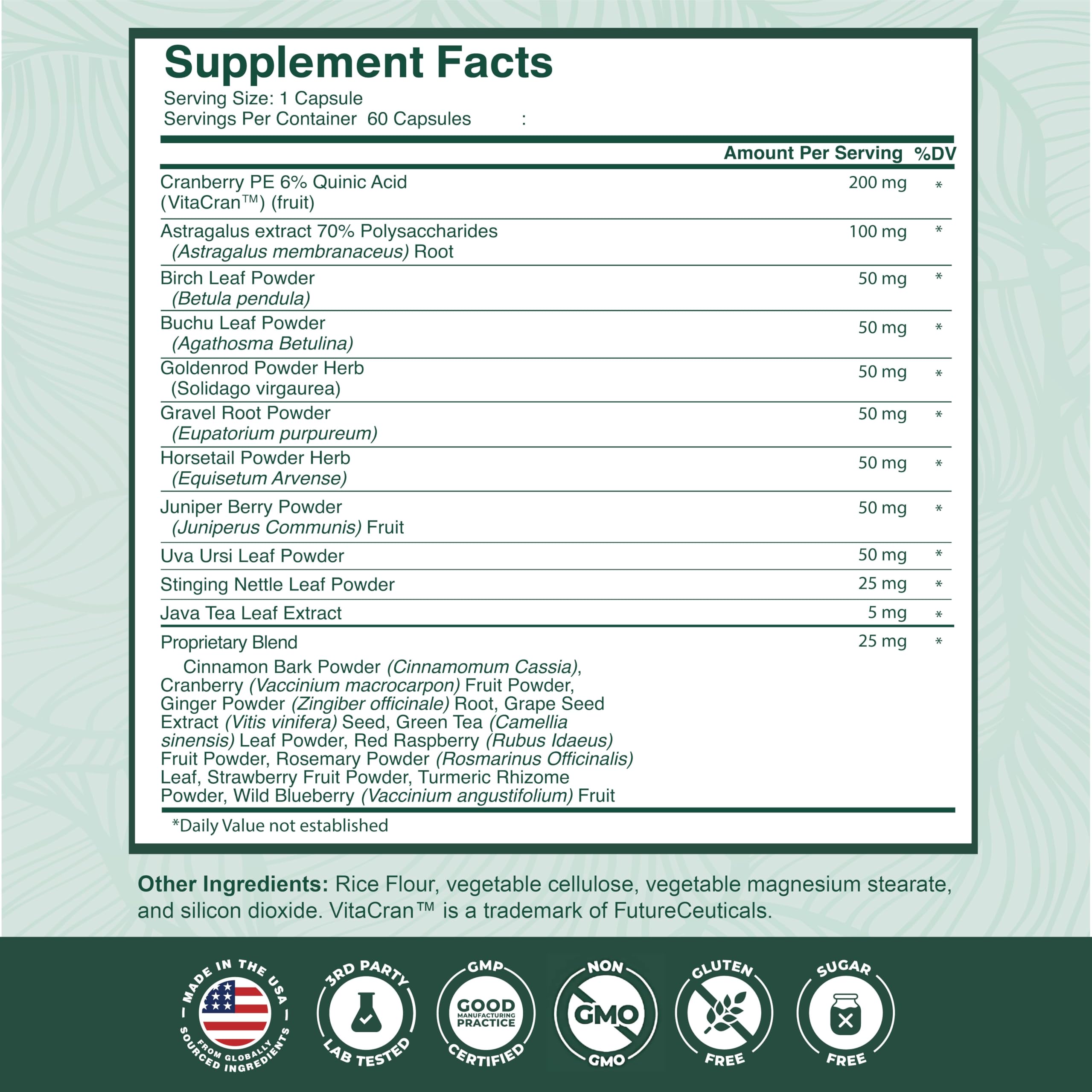 PurePremium Non-GMO and gluten-free formula supports a clean daily supplement choice