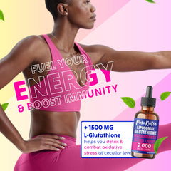 PureRootss Liposomal Glutathione dropper dispensing under-tongue dose