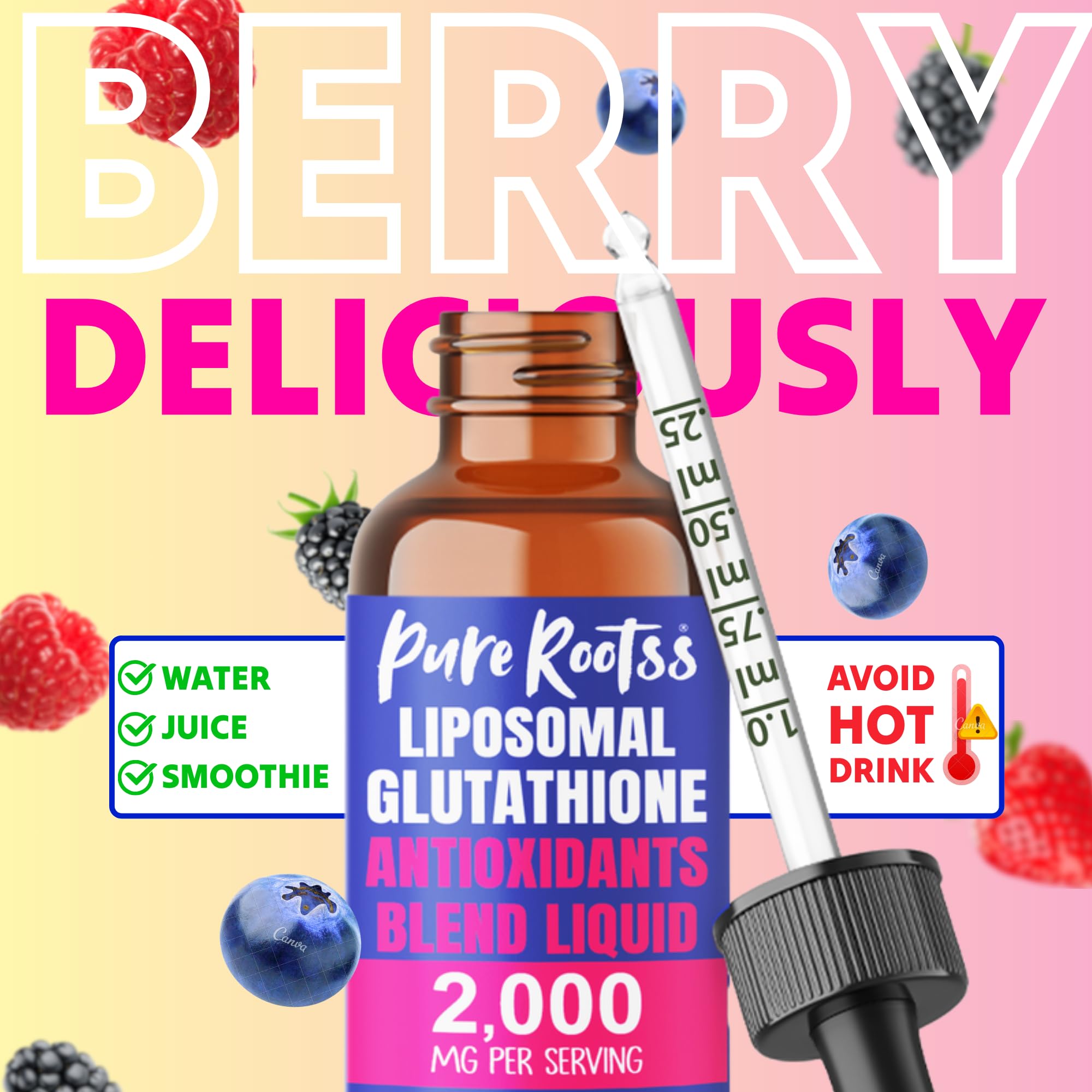 PureRootss vitamin C ingredient visual signals antioxidant synergy