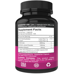Purest Vantage D Mannose bottle shot for urinary tract support.