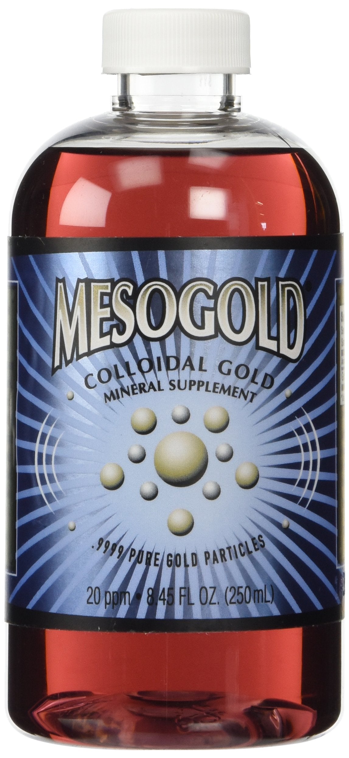 Purest Colloids MesoGold bottle for daily use with 20 ppm gold