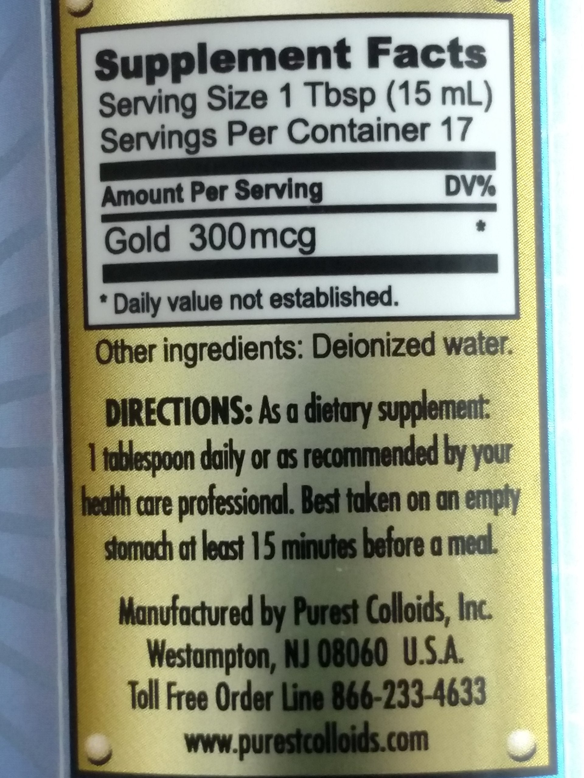 Purest Colloids MesoGold 250 ml packaging ready for convenient at-home use