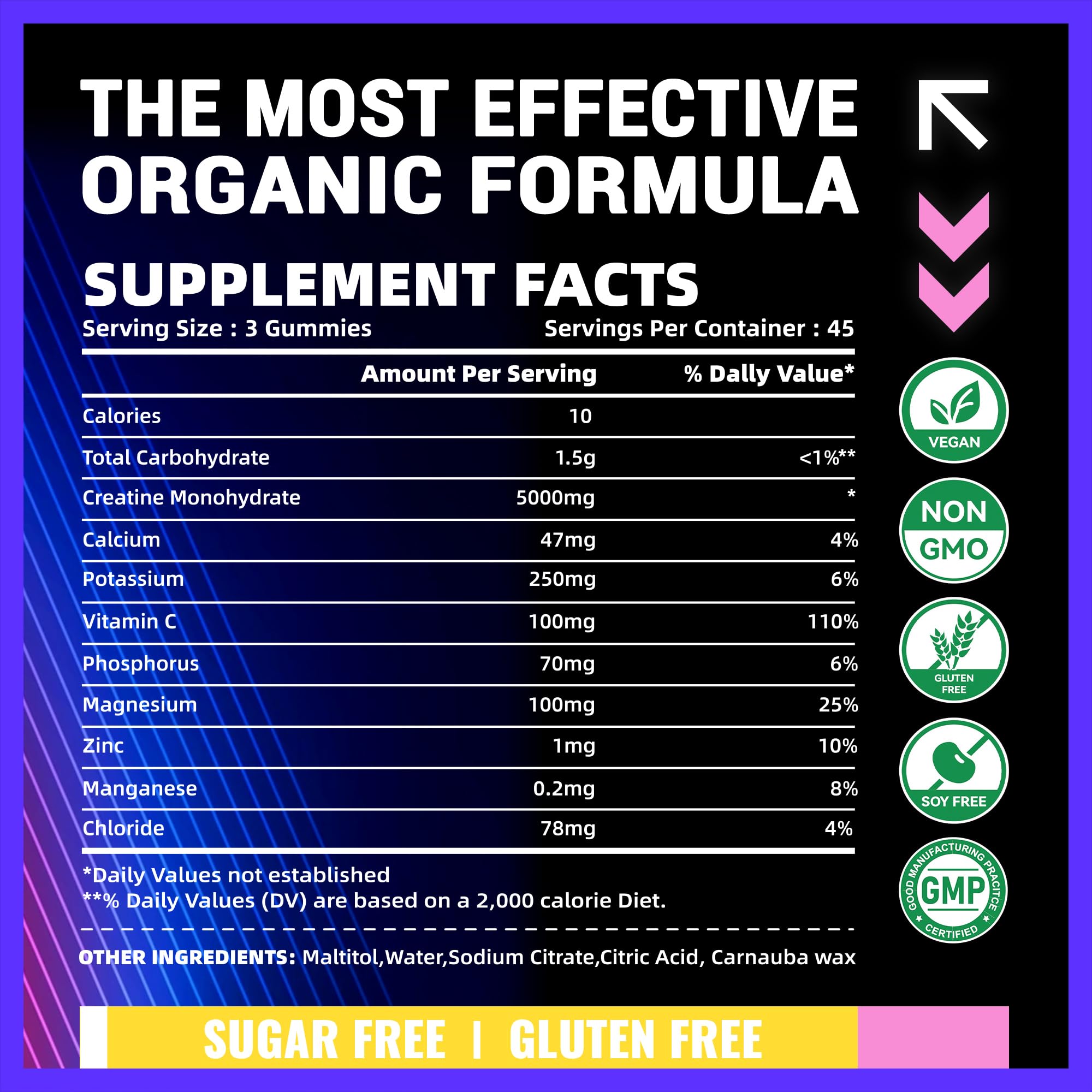 PURESTVITS Grape Mango Electrolyte flavor gummies enhance taste during training.